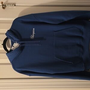 CHAMPION SIGNATURE BRAND WOMEN'S BLUE PULLOVER HOODIE SIZE LARGE